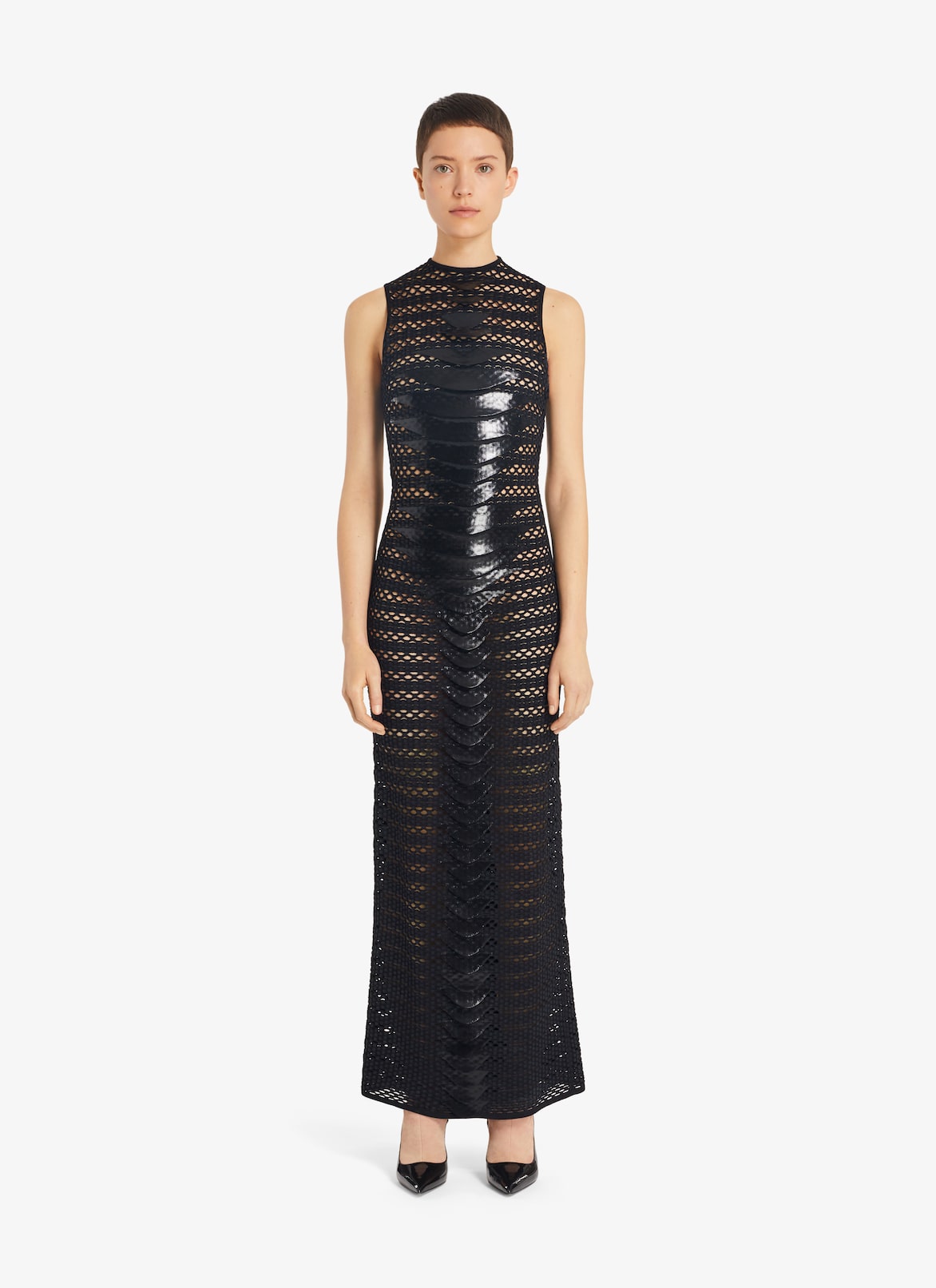 3D Lace Mesh Dress ALAÏA BLACK 3D LACE MESH DRESS